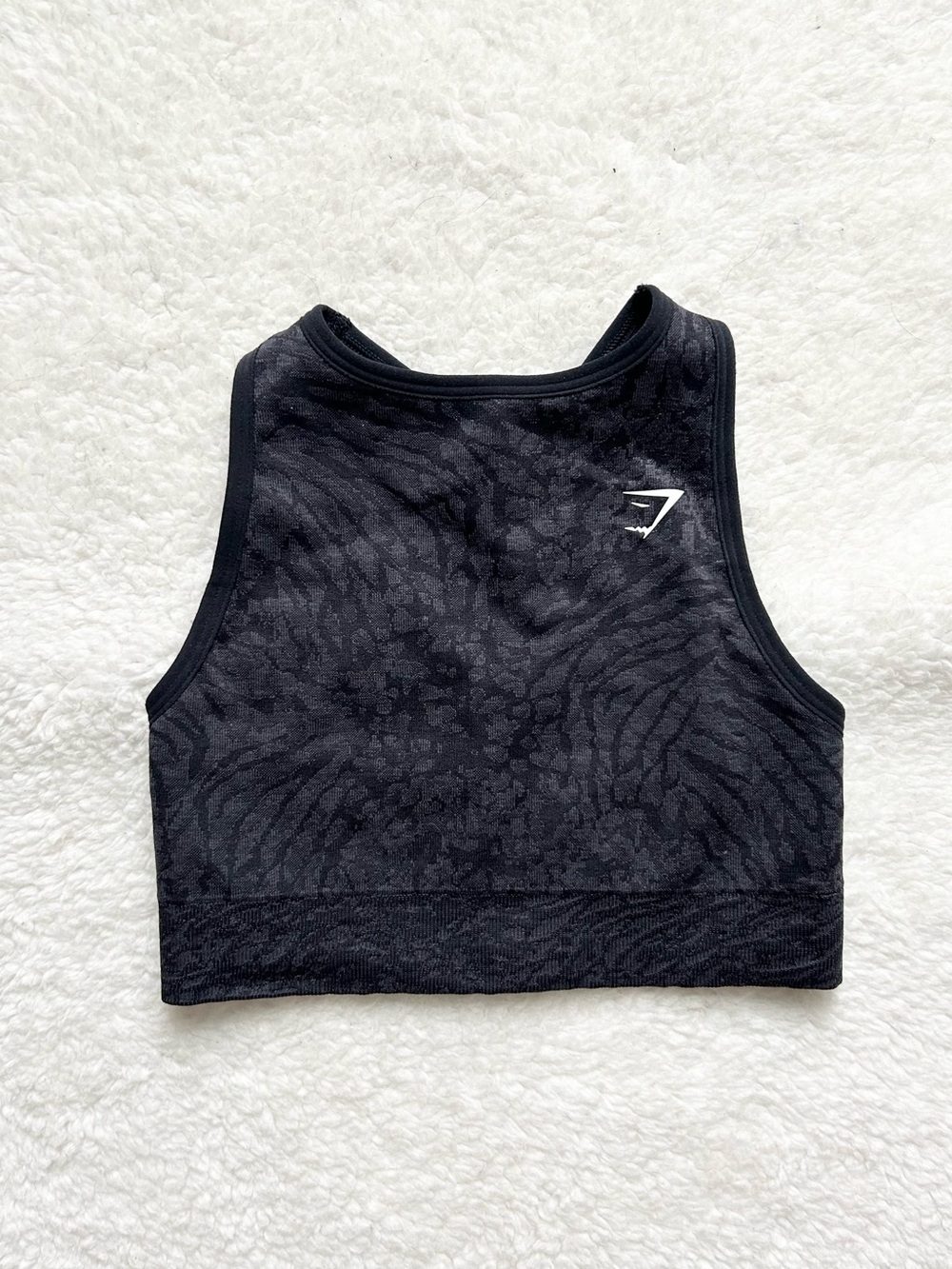 Gymshark Adapt Animal Black Seamless High Neck Sports Bra